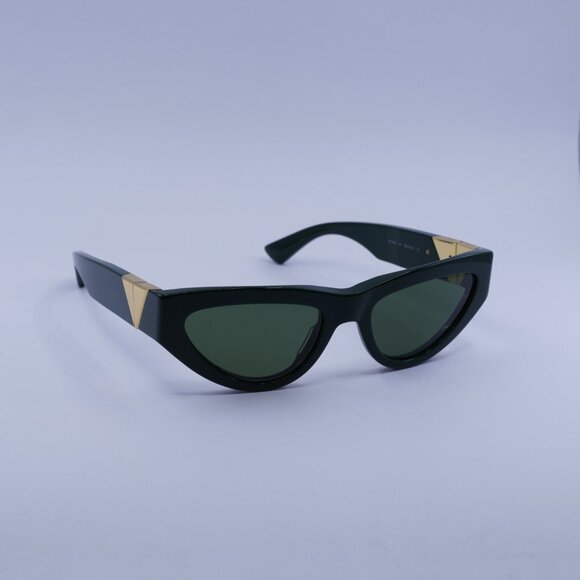 Bottega Veneta BV1176S 007 Sunglasses Green Cat Eye Frame, Green Lenses - Picture 5 of 11